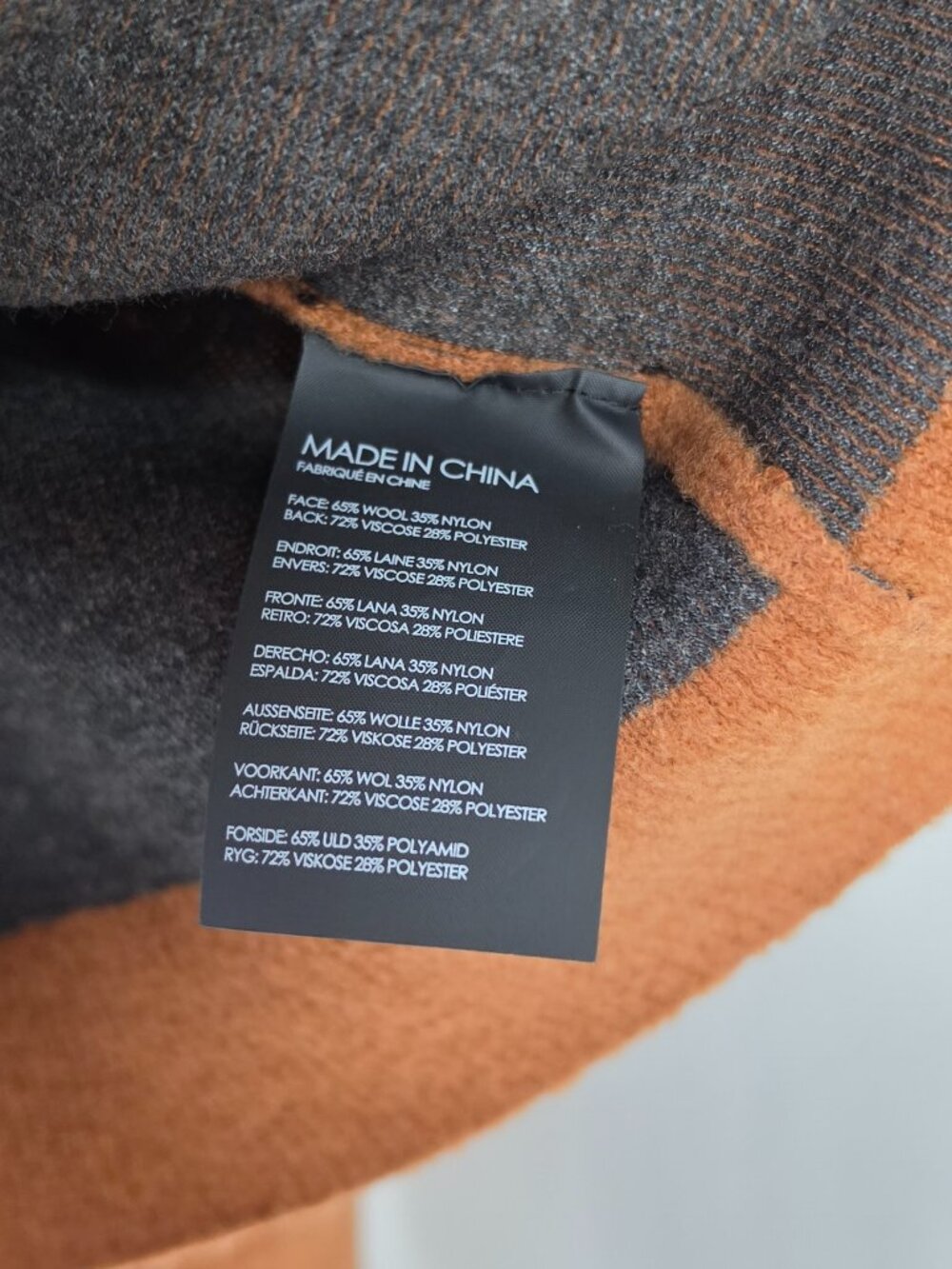 Club Monaco Reversible Wool Blend Sweater Large Brown Charcoal Crewneck - Picture 5 of 7